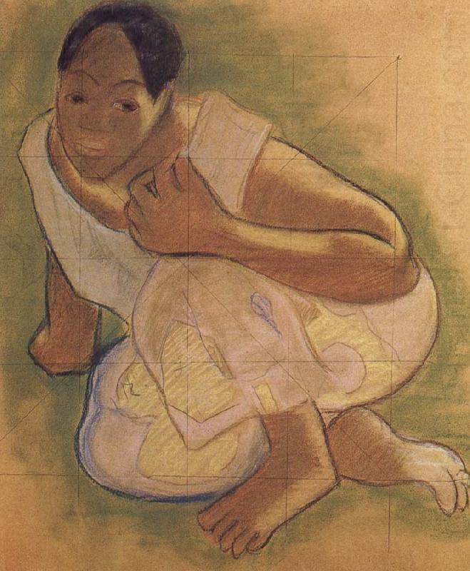 Paul Gauguin Tahiti woman china oil painting image